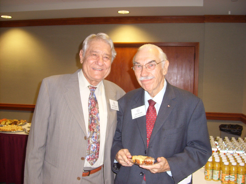 Henry Fletcher and Chet Brooks.  Speaker's Day 2009.  Photo courtesy of Brenda McKean