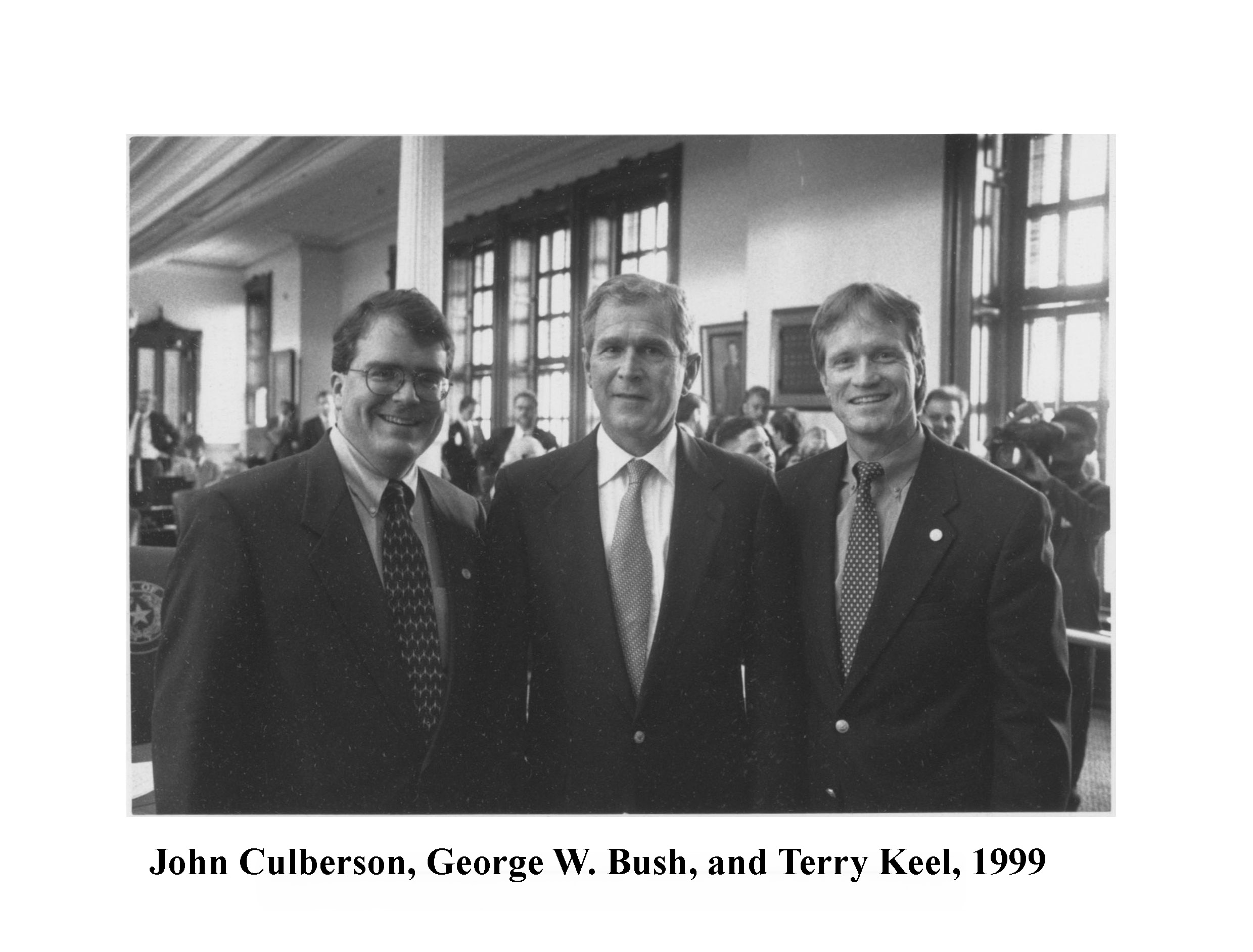 John Culberson, George W. Bush, and Terry Keel. 1999. Photo courtesy of Terry Keel